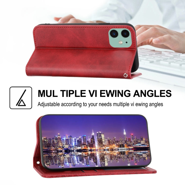 For iPhone 12 mini Cubic Grid Calf Texture Magnetic Closure Leather Phone Case