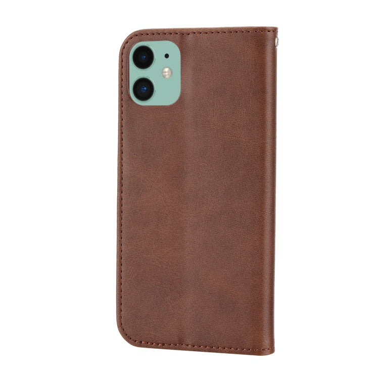 For iPhone 12 mini Cubic Grid Calf Texture Magnetic Closure Leather Phone Case