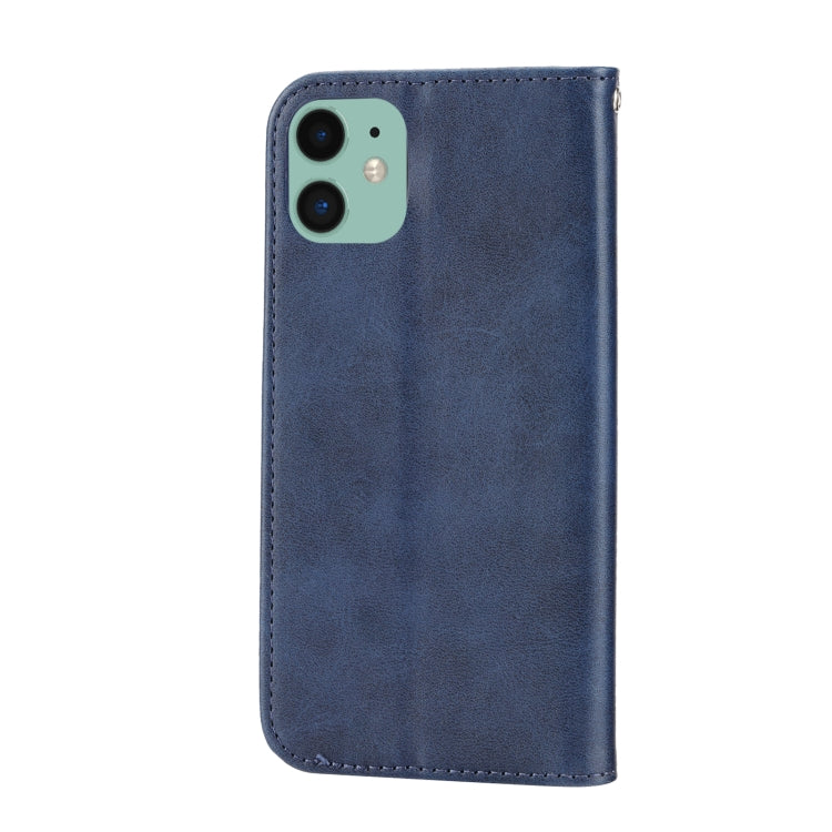For iPhone 11 Cubic Grid Calf Texture Magnetic Closure Leather Phone Case