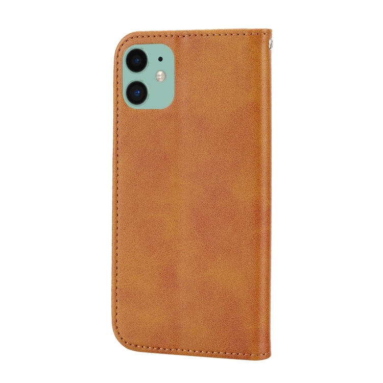 For iPhone 11 Cubic Grid Calf Texture Magnetic Closure Leather Phone Case