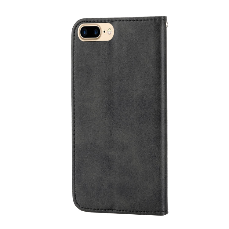 For iPhone SE 2022 / SE 2020 / 7 / 8 Cubic Grid Calf Texture Magnetic Closure Leather Phone Case