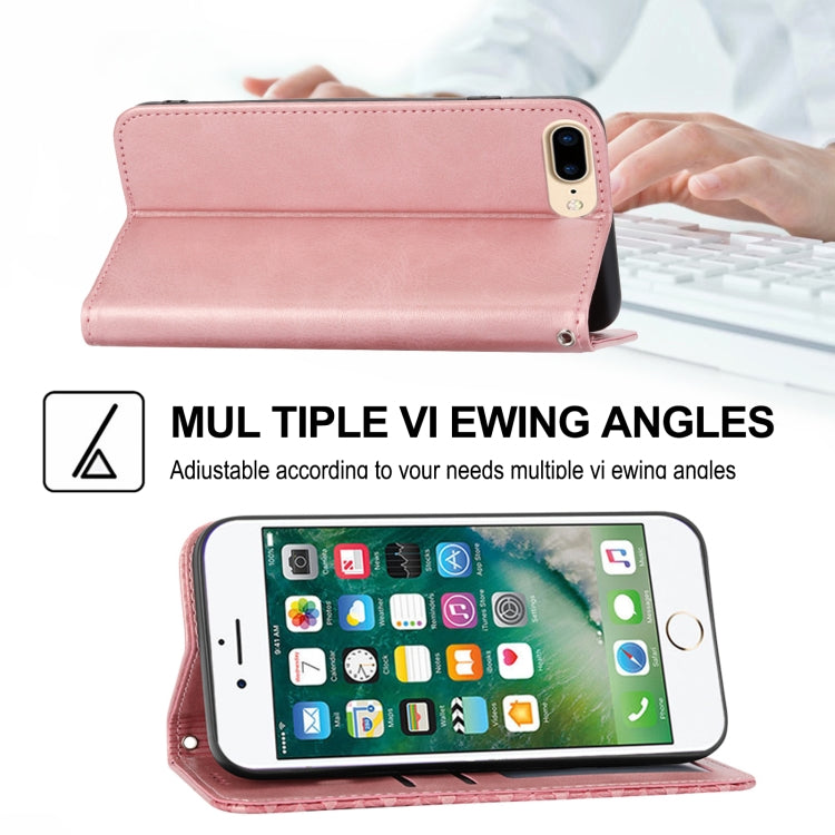 For iPhone SE 2022 / SE 2020 / 7 / 8 Cubic Grid Calf Texture Magnetic Closure Leather Phone Case