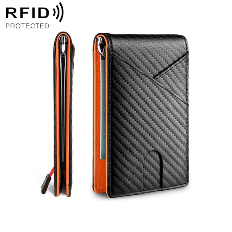 W2108A1 RFID Carbon fiber Business Wallet For Men