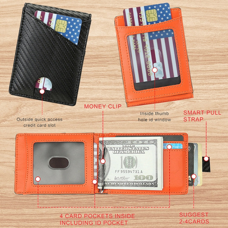 W2108A1 RFID Carbon fiber Business Wallet For Men