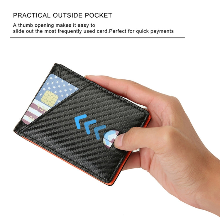 W2108A1 RFID Carbon fiber Business Wallet For Men