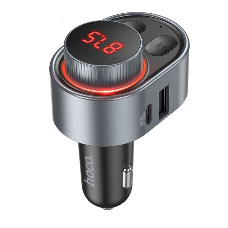 hoco E72 Alegria PD30W Car Bluetooth FM Transmitter(Metal Grey)