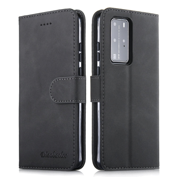For Huawei P40 Diaobaolee Pure Fresh Texture Horizontal Flip Leather Case, with Holder & Card Slot & Wallet & Photo Frame