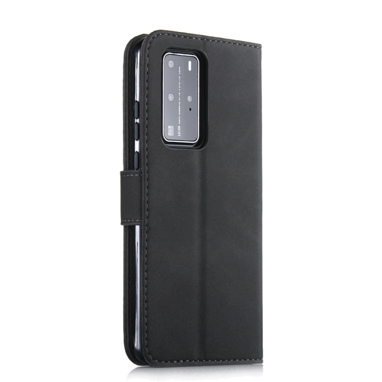 For Huawei P40 Diaobaolee Pure Fresh Texture Horizontal Flip Leather Case, with Holder & Card Slot & Wallet & Photo Frame