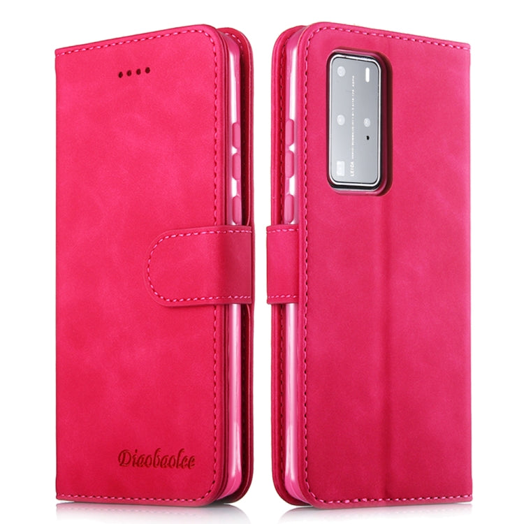 For Huawei P40 Diaobaolee Pure Fresh Texture Horizontal Flip Leather Case, with Holder & Card Slot & Wallet & Photo Frame