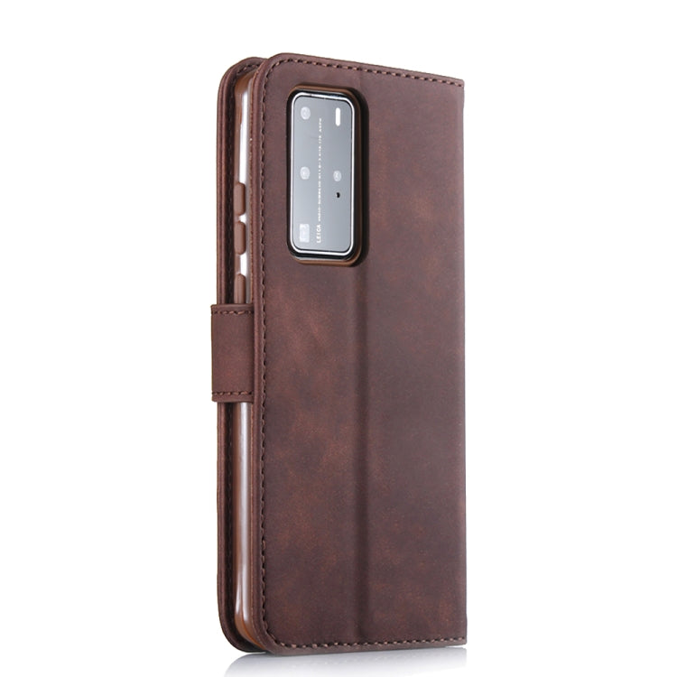 For Huawei P40 Pro Diaobaolee Pure Fresh Texture Horizontal Flip Leather Case, with Holder & Card Slot & Wallet & Photo Frame