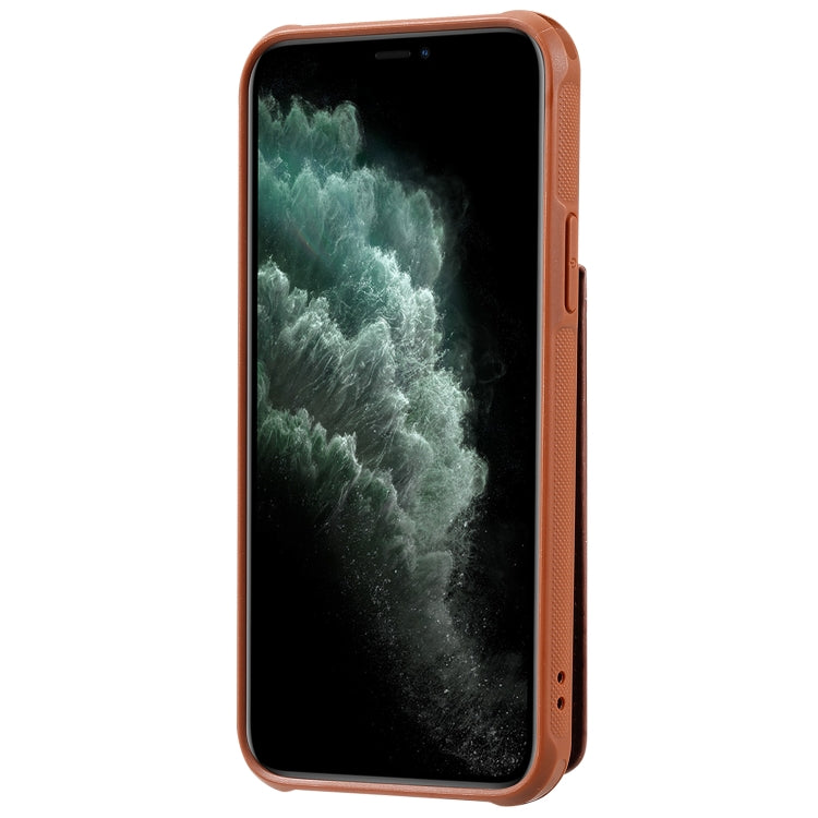 For iPhone 11 Pro Vertical Flip Shockproof Leather Protective Case with Short Rope, Support Card Slots & Bracket & Photo Holder & Wallet Function