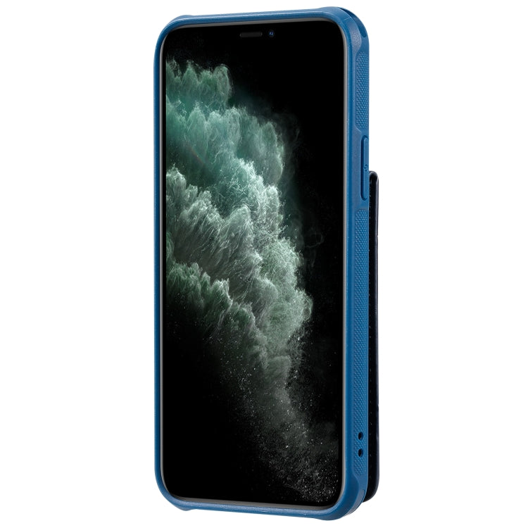 For iPhone 11 Pro Vertical Flip Shockproof Leather Protective Case with Short Rope, Support Card Slots & Bracket & Photo Holder & Wallet Function