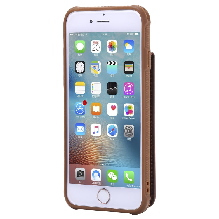 For iPhone 6 Vertical Flip Shockproof Leather Protective Case with Short Rope, Support Card Slots & Bracket & Photo Holder & Wallet Function