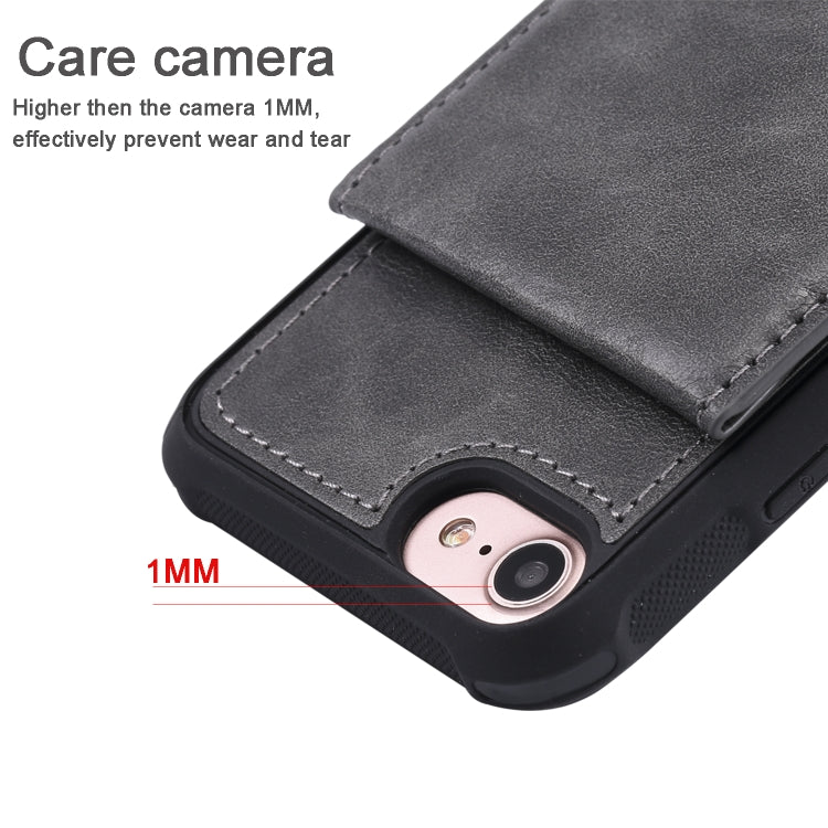 For iPhone 6 Vertical Flip Shockproof Leather Protective Case with Short Rope, Support Card Slots & Bracket & Photo Holder & Wallet Function