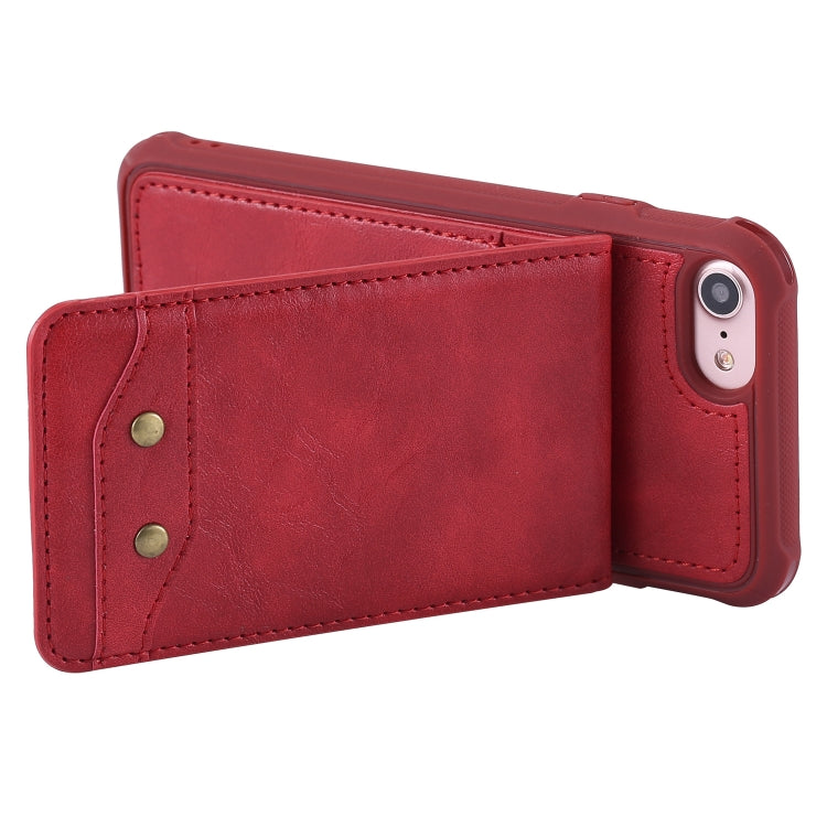 For iPhone 6 Vertical Flip Shockproof Leather Protective Case with Short Rope, Support Card Slots & Bracket & Photo Holder & Wallet Function
