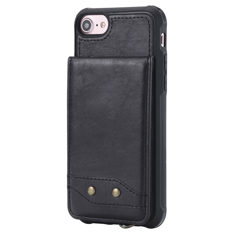 For iPhone 6 Vertical Flip Shockproof Leather Protective Case with Short Rope, Support Card Slots & Bracket & Photo Holder & Wallet Function