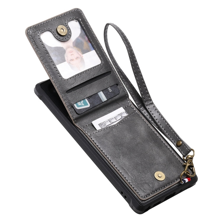 For Galaxy Note 10 Vertical Flip Shockproof Leather Protective Case with Short Rope, Support Card Slots & Bracket & Photo Holder & Wallet Function