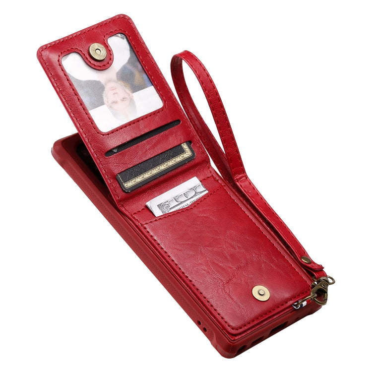 For Galaxy Note 10 Vertical Flip Shockproof Leather Protective Case with Short Rope, Support Card Slots & Bracket & Photo Holder & Wallet Function
