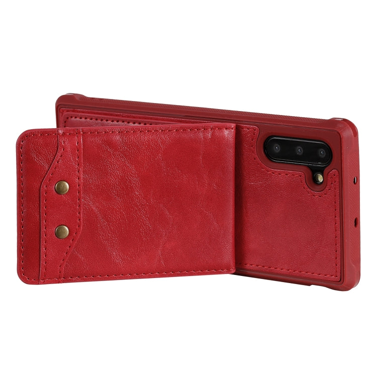 For Galaxy Note 10 Vertical Flip Shockproof Leather Protective Case with Short Rope, Support Card Slots & Bracket & Photo Holder & Wallet Function