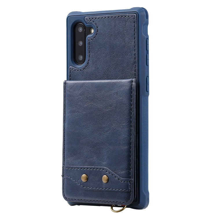 For Galaxy Note 10 Vertical Flip Shockproof Leather Protective Case with Short Rope, Support Card Slots & Bracket & Photo Holder & Wallet Function