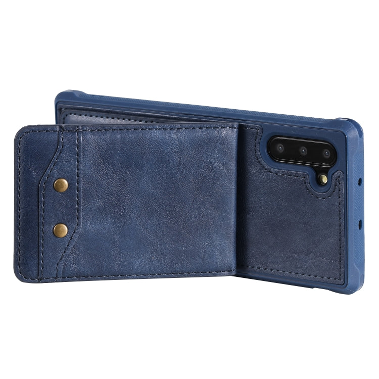 For Galaxy Note 10 Vertical Flip Shockproof Leather Protective Case with Short Rope, Support Card Slots & Bracket & Photo Holder & Wallet Function