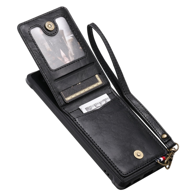 For Galaxy Note 10 Vertical Flip Shockproof Leather Protective Case with Short Rope, Support Card Slots & Bracket & Photo Holder & Wallet Function