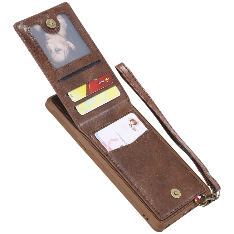For Galaxy Note 8 Vertical Flip Shockproof Leather Protective Case with Short Rope, Support Card Slots & Bracket & Photo Holder & Wallet Function