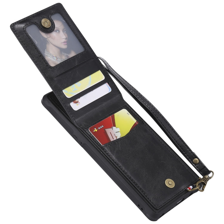 For Galaxy Note 8 Vertical Flip Shockproof Leather Protective Case with Short Rope, Support Card Slots & Bracket & Photo Holder & Wallet Function