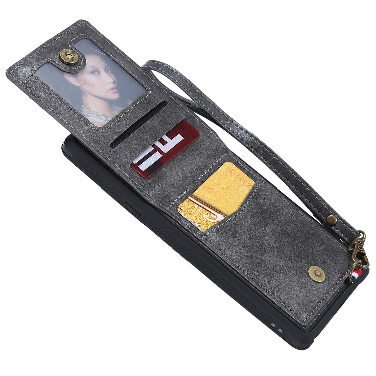 For Galaxy Note 9 Vertical Flip Shockproof Leather Protective Case with Short Rope, Support Card Slots & Bracket & Photo Holder & Wallet Function
