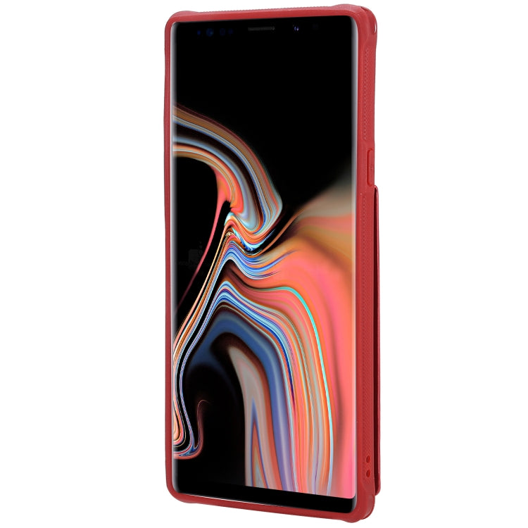 For Galaxy Note 9 Vertical Flip Shockproof Leather Protective Case with Short Rope, Support Card Slots & Bracket & Photo Holder & Wallet Function