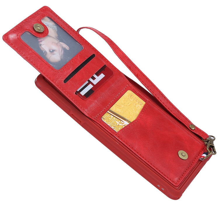 For Galaxy Note 9 Vertical Flip Shockproof Leather Protective Case with Short Rope, Support Card Slots & Bracket & Photo Holder & Wallet Function
