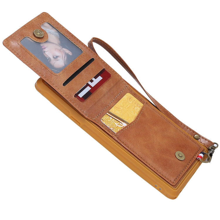 For Galaxy Note 9 Vertical Flip Shockproof Leather Protective Case with Short Rope, Support Card Slots & Bracket & Photo Holder & Wallet Function