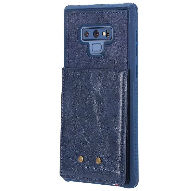 For Galaxy Note 9 Vertical Flip Shockproof Leather Protective Case with Short Rope, Support Card Slots & Bracket & Photo Holder & Wallet Function