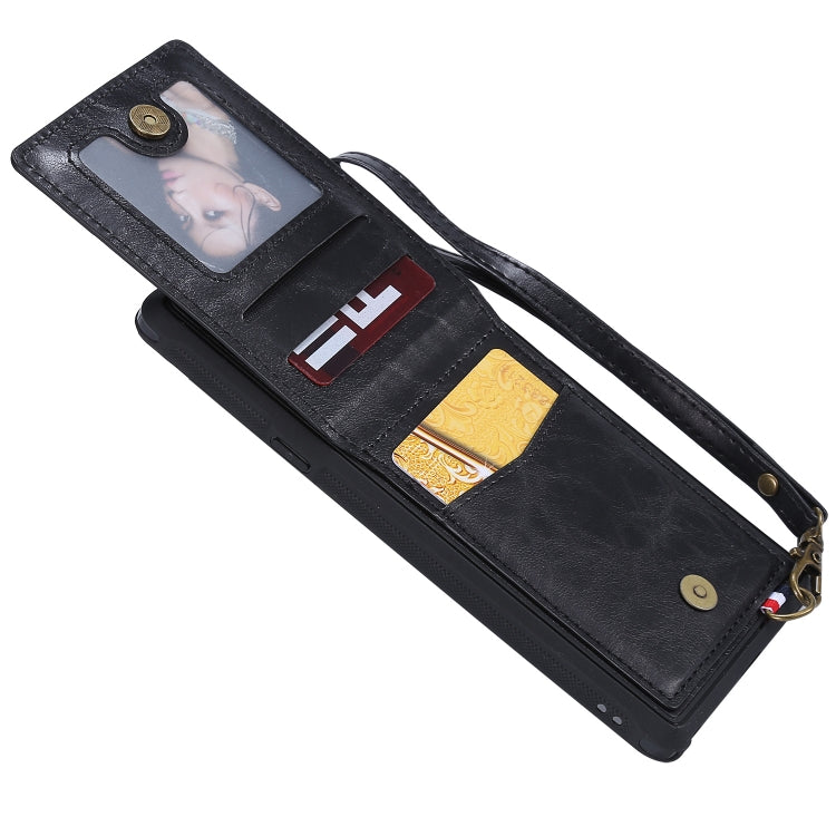 For Galaxy Note 9 Vertical Flip Shockproof Leather Protective Case with Short Rope, Support Card Slots & Bracket & Photo Holder & Wallet Function