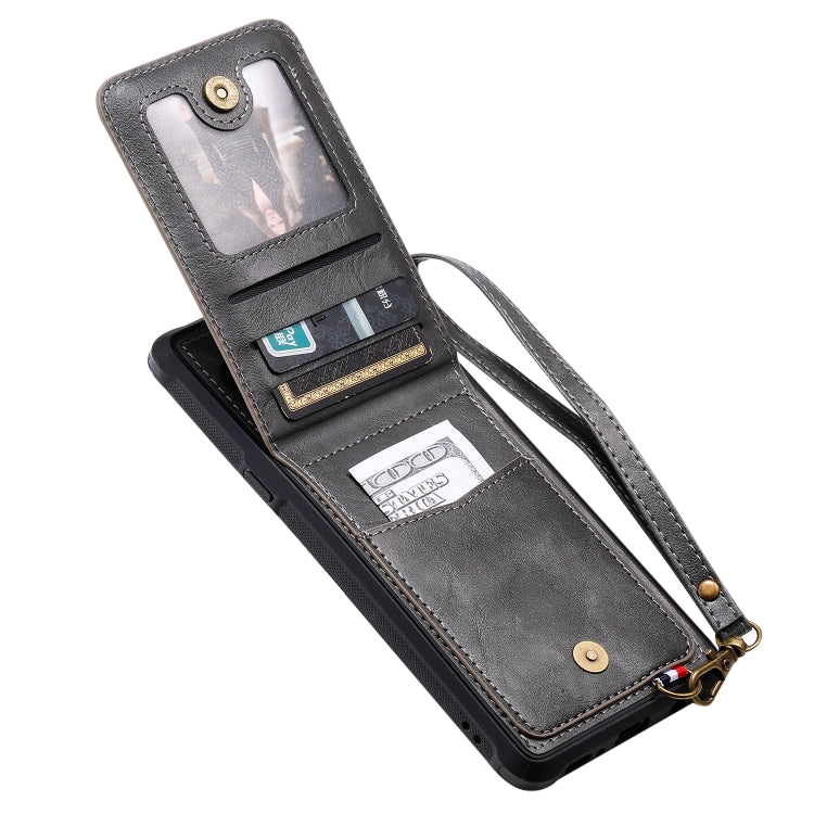 For Galaxy S10 5G Vertical Flip Shockproof Leather Protective Case with Short Rope, Support Card Slots & Bracket & Photo Holder & Wallet Function