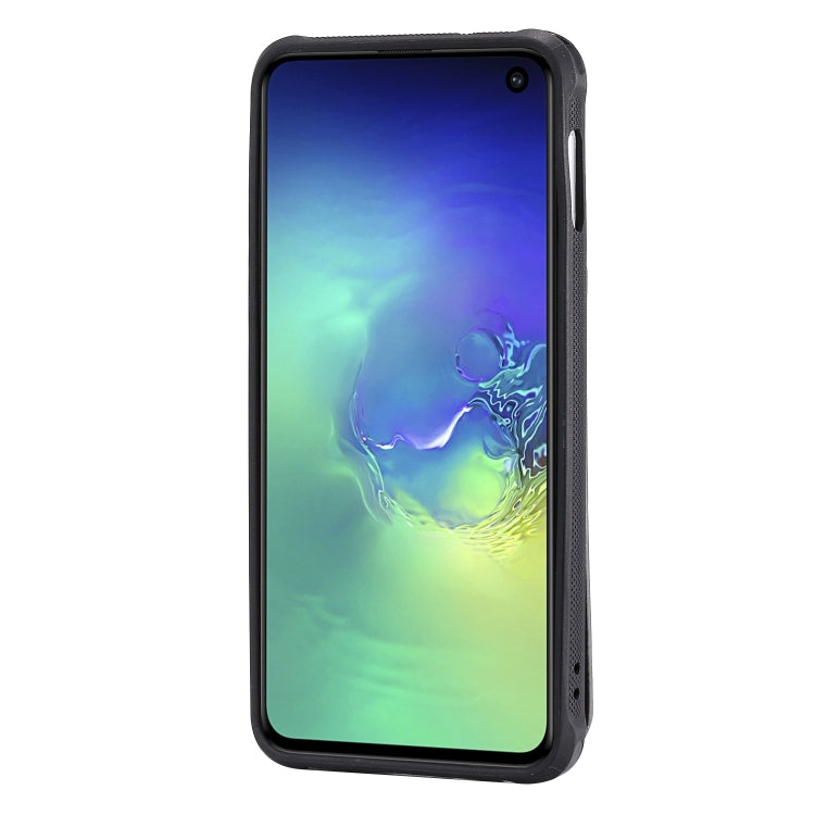 For Galaxy S10e Vertical Flip Shockproof Leather Protective Case with Short Rope, Support Card Slots & Bracket & Photo Holder & Wallet Function