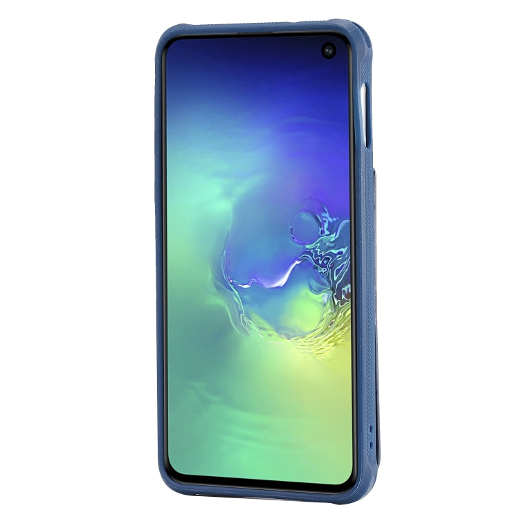 For Galaxy S10e Vertical Flip Shockproof Leather Protective Case with Short Rope, Support Card Slots & Bracket & Photo Holder & Wallet Function