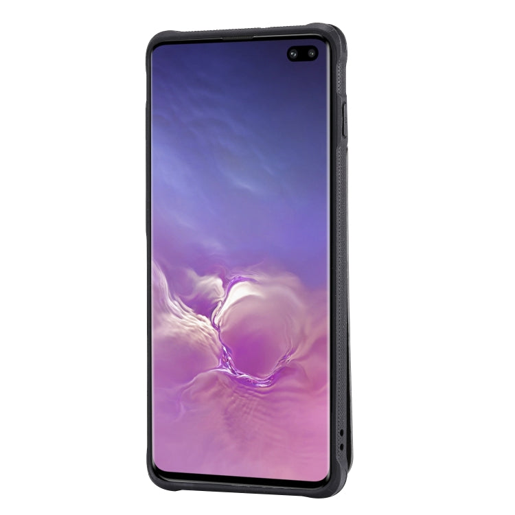 For Galaxy S10+ Vertical Flip Shockproof Leather Protective Case with Short Rope, Support Card Slots & Bracket & Photo Holder & Wallet Function