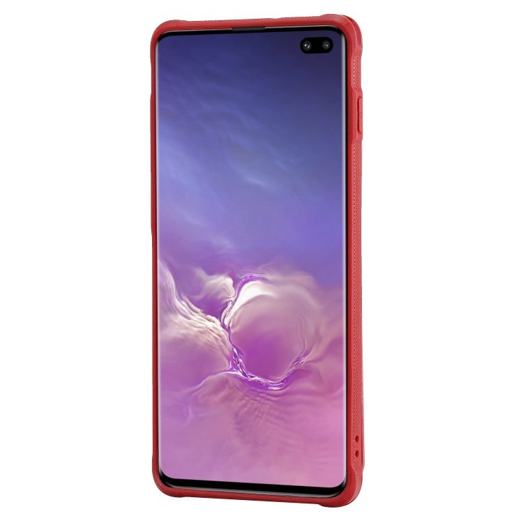 For Galaxy S10+ Vertical Flip Shockproof Leather Protective Case with Short Rope, Support Card Slots & Bracket & Photo Holder & Wallet Function