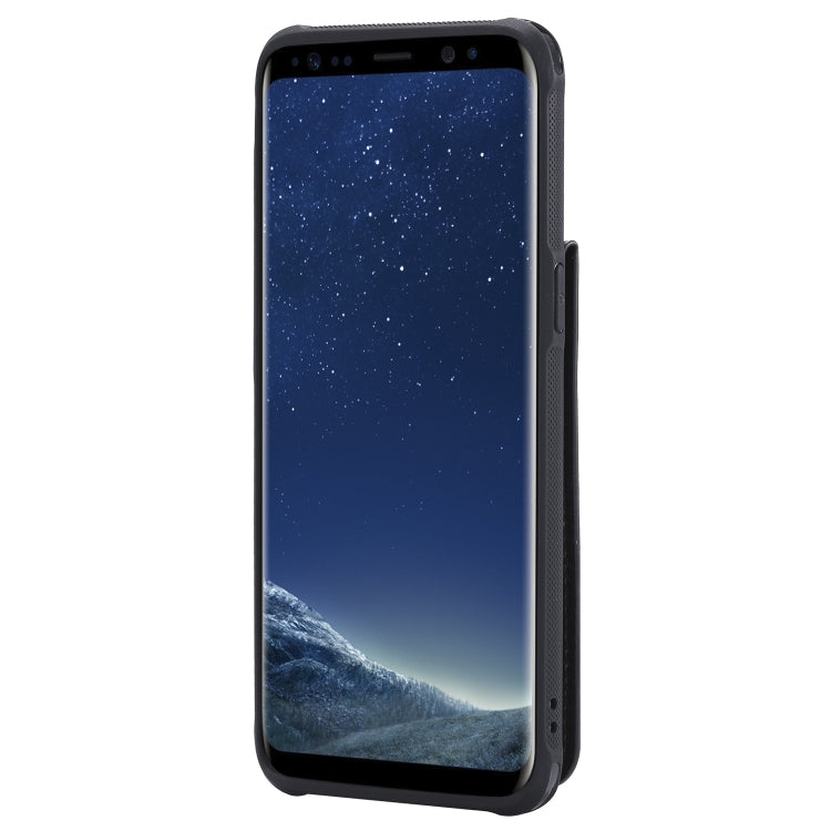 For Galaxy S8 Vertical Flip Shockproof Leather Protective Case with Short Rope, Support Card Slots & Bracket & Photo Holder & Wallet Function