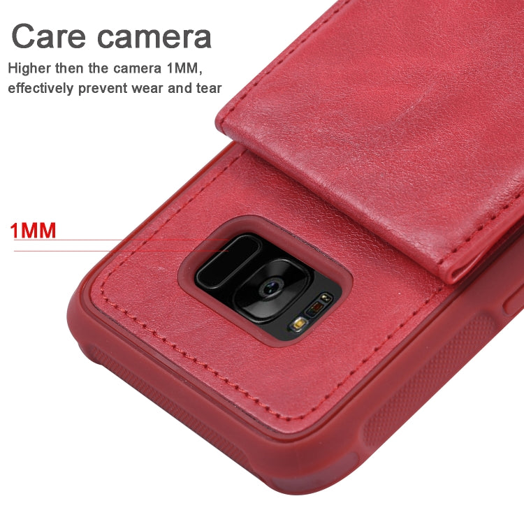 For Galaxy S8+ Vertical Flip Shockproof Leather Protective Case with Short Rope, Support Card Slots & Bracket & Photo Holder & Wallet Function