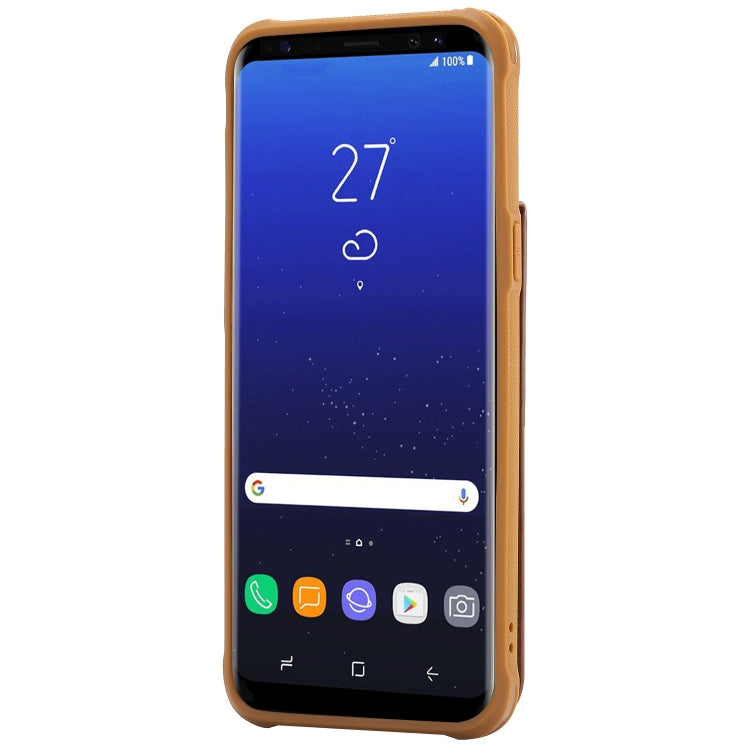 For Galaxy S8+ Vertical Flip Shockproof Leather Protective Case with Short Rope, Support Card Slots & Bracket & Photo Holder & Wallet Function