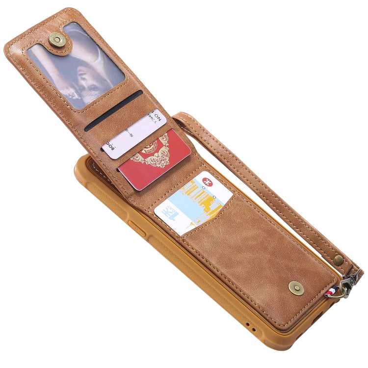 For Galaxy S8+ Vertical Flip Shockproof Leather Protective Case with Short Rope, Support Card Slots & Bracket & Photo Holder & Wallet Function