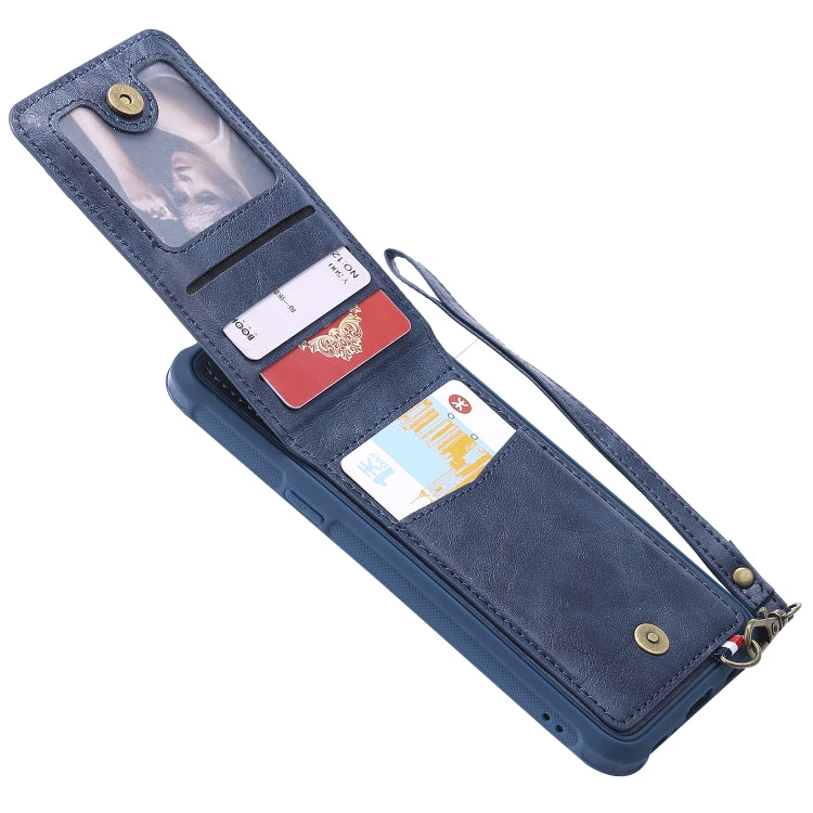 For Galaxy S8+ Vertical Flip Shockproof Leather Protective Case with Short Rope, Support Card Slots & Bracket & Photo Holder & Wallet Function