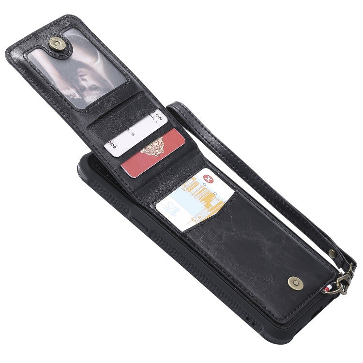 For Galaxy S8+ Vertical Flip Shockproof Leather Protective Case with Short Rope, Support Card Slots & Bracket & Photo Holder & Wallet Function