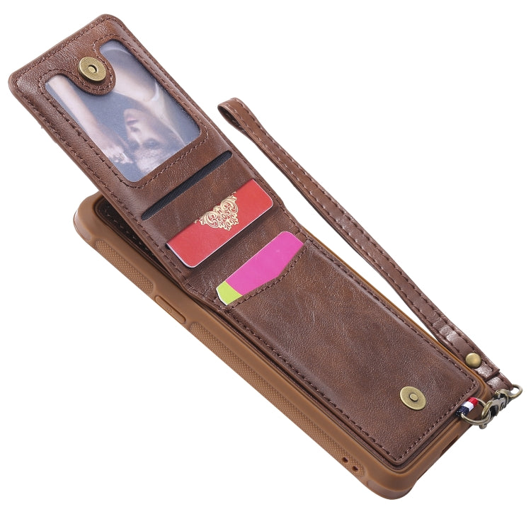 For Galaxy S9 Vertical Flip Shockproof Leather Protective Case with Short Rope, Support Card Slots & Bracket & Photo Holder & Wallet Function