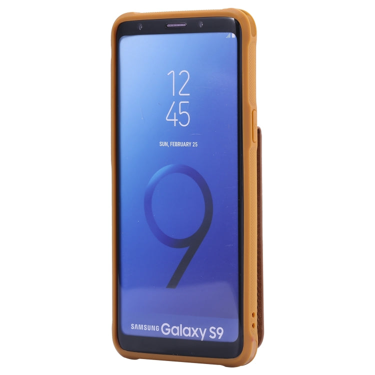 For Galaxy S9 Vertical Flip Shockproof Leather Protective Case with Short Rope, Support Card Slots & Bracket & Photo Holder & Wallet Function