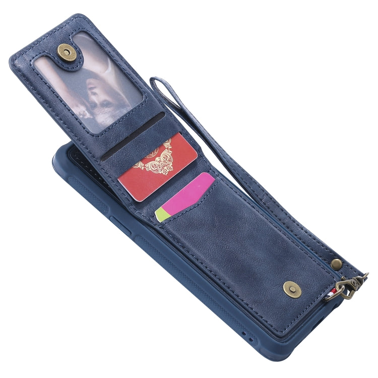 For Galaxy S9 Vertical Flip Shockproof Leather Protective Case with Short Rope, Support Card Slots & Bracket & Photo Holder & Wallet Function