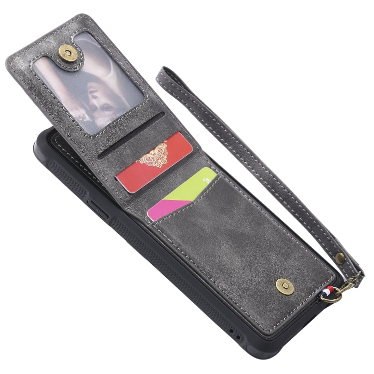 For Galaxy S9+ Vertical Flip Shockproof Leather Protective Case with Short Rope, Support Card Slots & Bracket & Photo Holder & Wallet Function