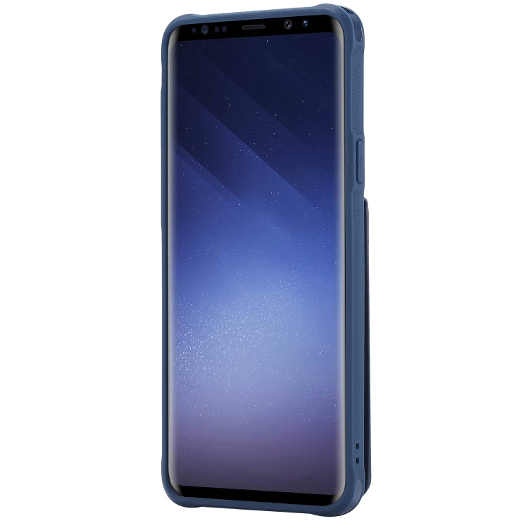 For Galaxy S9+ Vertical Flip Shockproof Leather Protective Case with Short Rope, Support Card Slots & Bracket & Photo Holder & Wallet Function